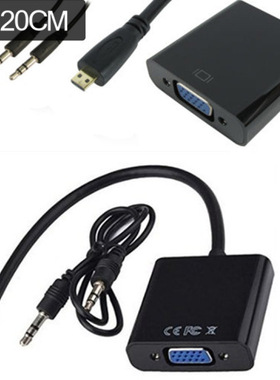 Micro HDMI D Male to VGA Female Video Adapter AV Convertor w
