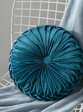 Velvet Pleated Round Floor Cushion Pillow Decorative Sofa Th