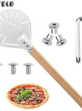Pizza Turning Peel, Aluminum Pizza Paddle Perforated Pizza