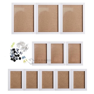 11Pcs Black White Acrylic Glass Picture Photo Frame Set DIY