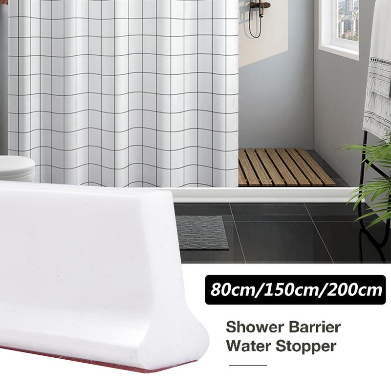 Shower Barrier Rubber Water Stopper Bathroom Water Dam Colla