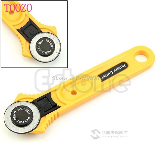 Yellow 28mm Circular Cut Blade Patchwork Fabric Leather Craf