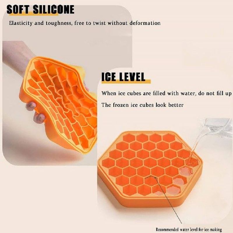 Honeycomb Ice Cube Trays Reusable Silicone Ice cube Mold