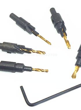 5pc Coated Countersink Bit Hss Countersink Drill Bit 1/4&quo