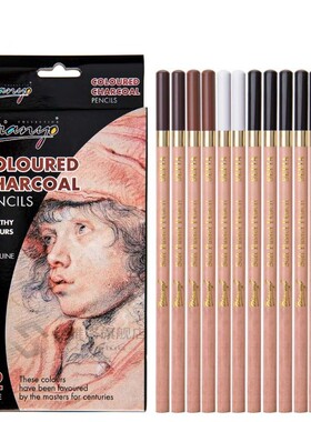 12 Pcs/Box Artist Soft Pastel Pencils Crayon Charcoal Pencil