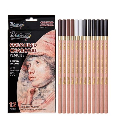 12 Pcs/Box Artist Soft Pastel Pencils Crayon Charcoal Pencil