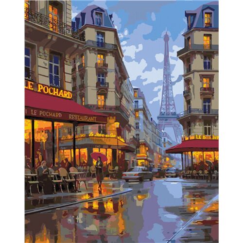 Oil Painting By Numbers Landscape DIY Acrylic Paint Coloring