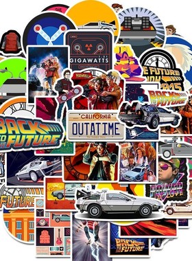 50Pcs Movie Back To The Future ers Pack  On The Laptop Fridg