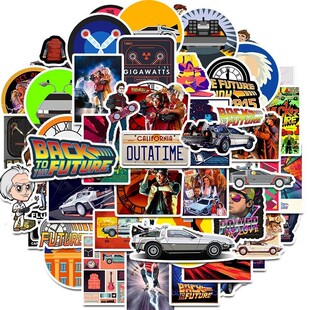 50Pcs Movie Back To The Future ers Pack  On The Laptop Fridg