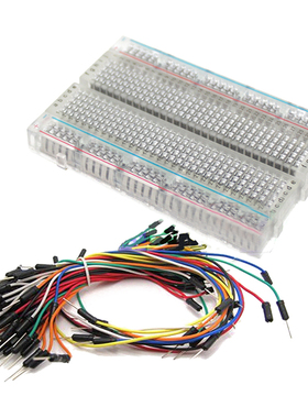 Clear Mini Prototype test board deck and 65pcs Breadboard Wi