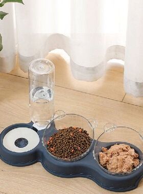 Pet Cat Dog Bowl Automatic Feeder Food Bowl With Water