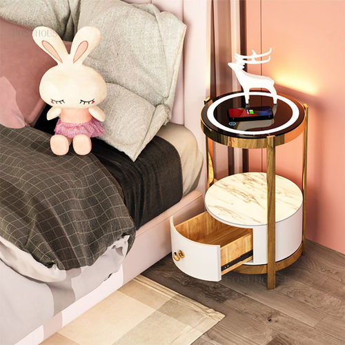 Nordic Smart LED Light Nightstand Minimalist Modern