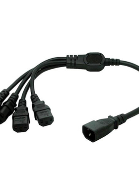 IEC 320 C14 male to 4XC13 female Y type splitter power cord