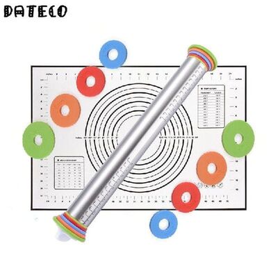 Thickness Adjustable Rolling Pin Stainless Steel Fondant