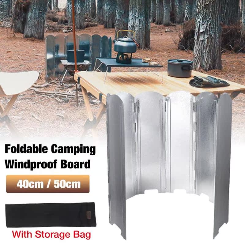 Large Stove Wind Shield Foldable Wind Deflector Lightweight