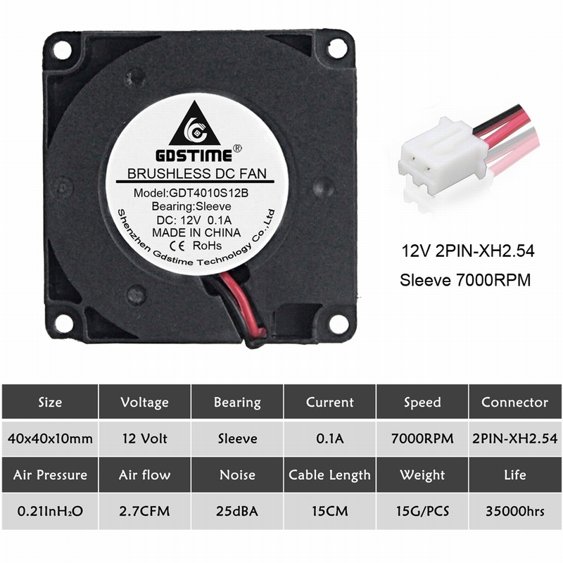 2PCS  40mm 3D Printer Fan 12V 24V 5V 4010 Blower Printer Coo