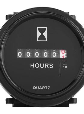 DC 10-80V Round Mechanical Hour Meter Gauge Timer Hourmeter