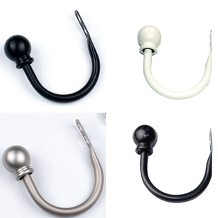 Wrought Iron Metal Curtain Hook U-Shaped Back Wall Hook