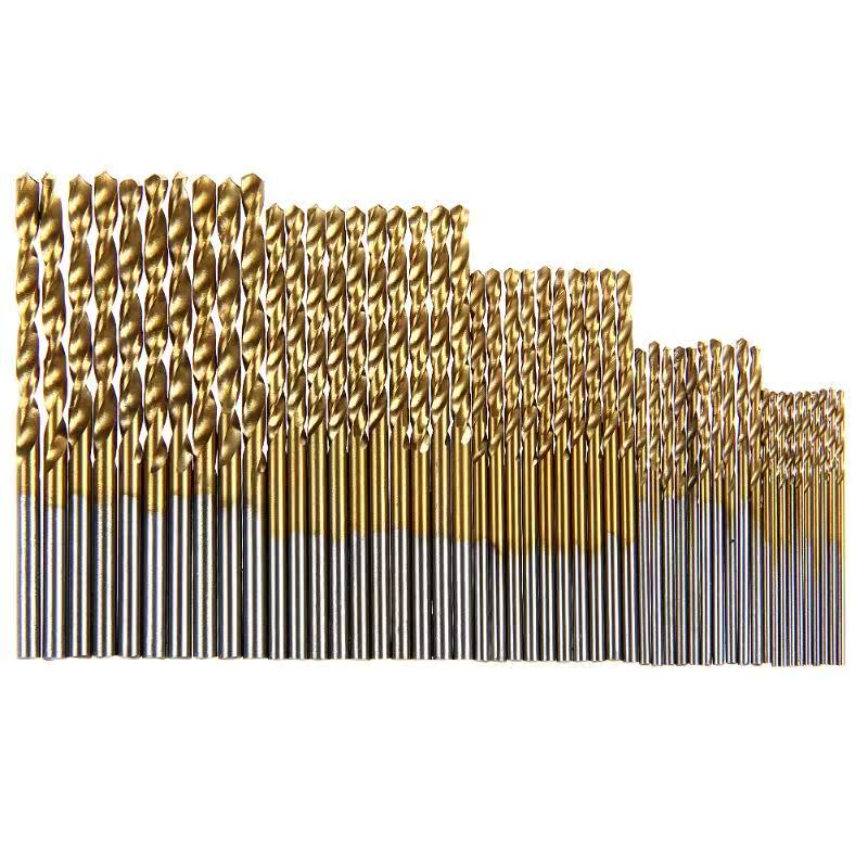 50Pcs 1/1.5/2/2.5/3mm Twist Drill Bit Set Saw Set HSS Steel
