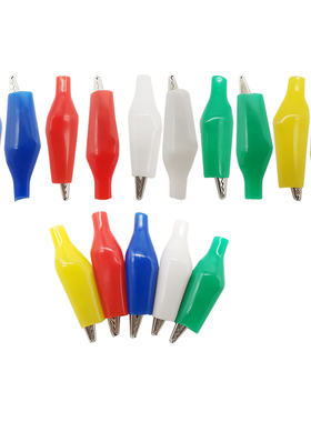 20Pcs Metal Alligator Clips Insulated 28MM Crocodile Clip DI