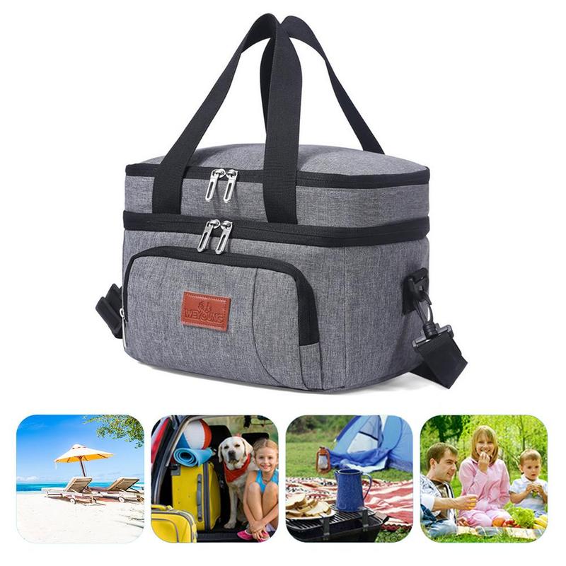 1 PCS Portable Lunch Bag Picnic Insulated Cooler Bag