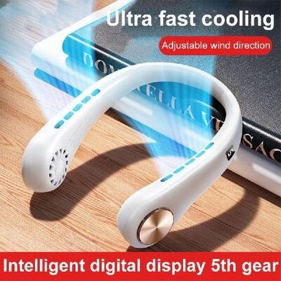 USB Rechargeable Portable Air Cooler Fan Hands Free Neck