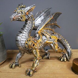 2022 Creative New 1Pc Mechanical Dragon Statue Resin Punk