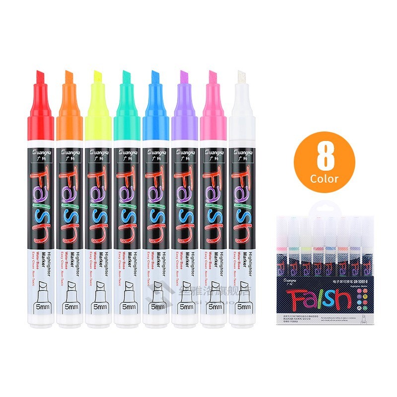 12 PCS Set Liquid Chalk Marker Pens Erasable Multi Colored H
