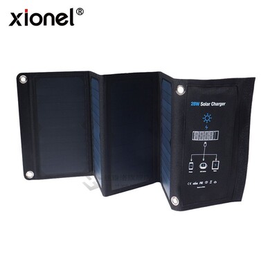 28W Folding Solar Panel Charger Portable with Fast Charge 3