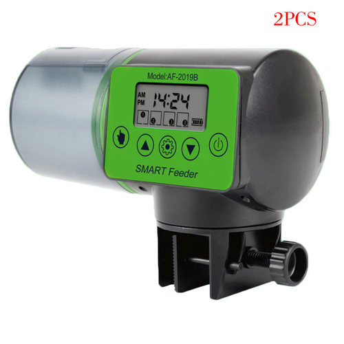 2 PCS fish tank automatic feeder intelligent timing