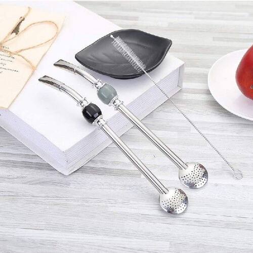 Stainless Steel Spoon Straw 8.6 Inch Yerba Mate Bombillas