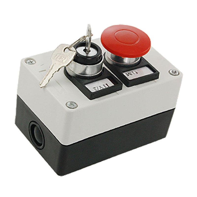 Key Lock on/off Switch Red Mushroom Button Station