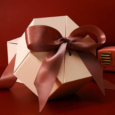 Bowknot Hexagonal Gift Box Gift Packing Material Box Filler