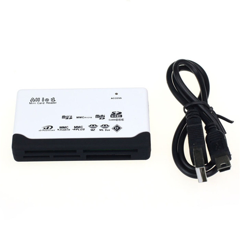 All in 1 USB 2.0 Card Reader for SD XD MMC MS CF SDHC TF Mic