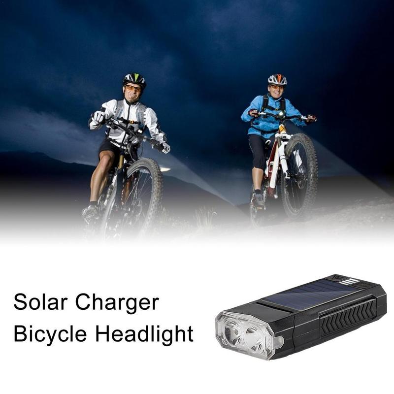 2000/4000MAH Solar Bicycle Light Rainproof LED USB Power