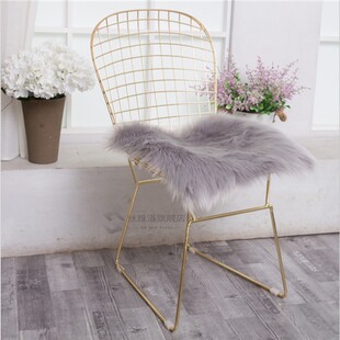 White Faux Sheepskin Wool Rug Fluffy Hairy Wool Carpet Seat