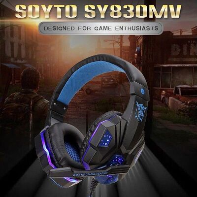 Multicolor Breathing Light Gaming Wire Control Headset