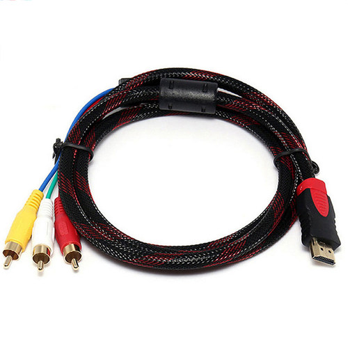 US 5Ft HDMI To 3-RCA Video Audio AV Component Converter Adap