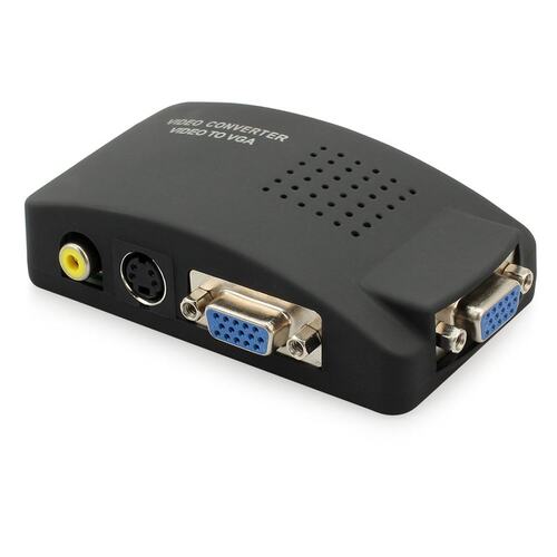 RCA Composite AV S-Video to VGA Converter Box CCTV DVR PC La