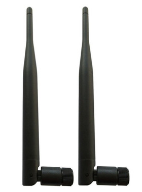 2Pcs WiFi Antenna 2.4 GHz 5dBi SMA Male Antenna 802.11b/g Ae