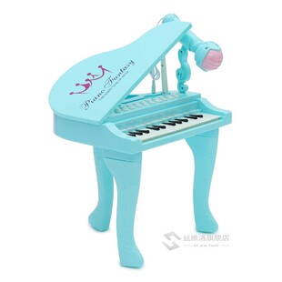 2 Colors 25Keys Keyboard Toy Electronic Organ Kids Piano Mic