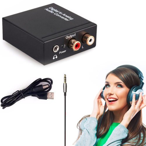 Coaxial Toslink Optical to Analog L/R RCA Audio Converter Ad