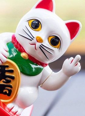 Chinese Lucky Cat Fortune Waved Fortune Personality Dark