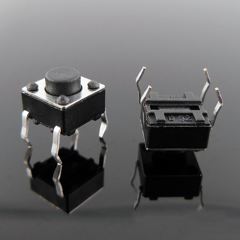 100Pcs 6*6*5mm 4pin Quality Mini Micro Momentary Tactile Pus