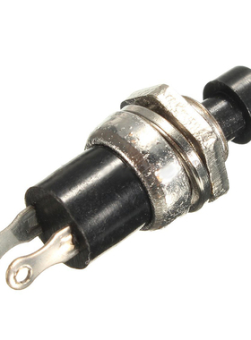 10Pcs 7mm Black 2Pins Mini Lockless Momentary ON/OFF Button