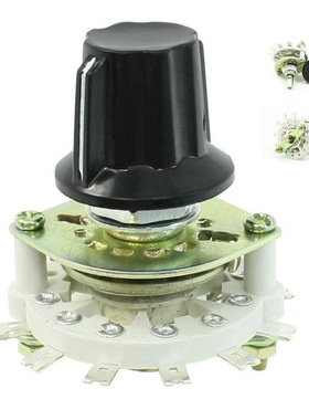 Knob 1P6T 1 Pole 6 Throw Band Channel Rotary Switch Selector