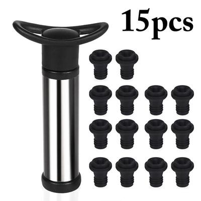 Wine Saver Vacuum Pump with 8pcs 14 pcs Vacuum Bottle Stoppe