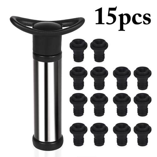 Wine Saver Vacuum Pump with 8pcs 14 pcs Vacuum Bottle Stoppe