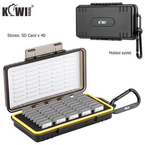 Kiwi Memory Card Case Storage Box for 40PCS SD SDHC SDXC Car