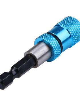 Blue 1/4 Hex Shank Drill Bit Holder 60mm magnetism limit ext
